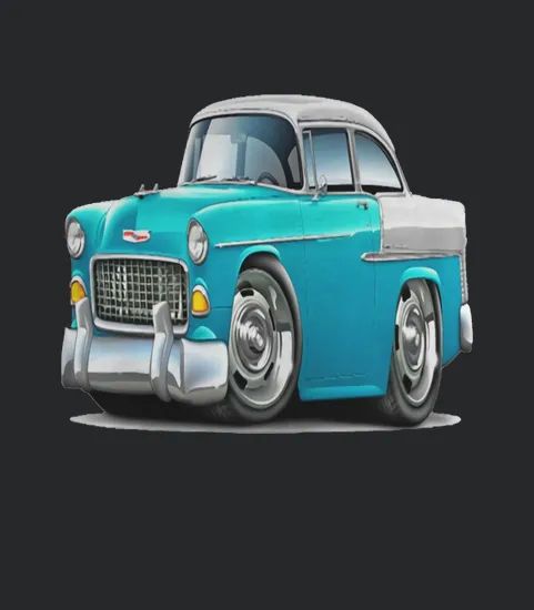 1955 Chevy Belair Turquoise Car Mens Premium