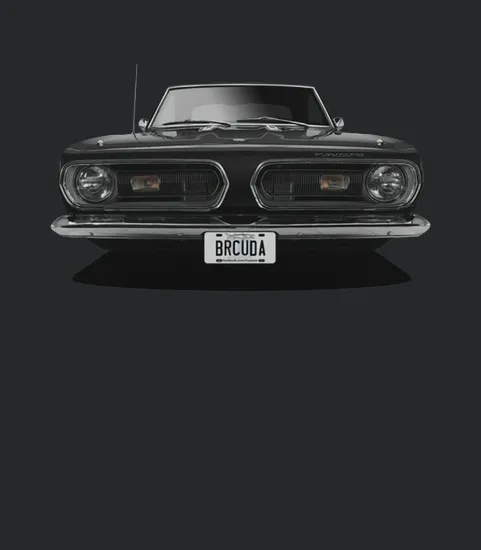 1968 Plymouth Cuda Front Black