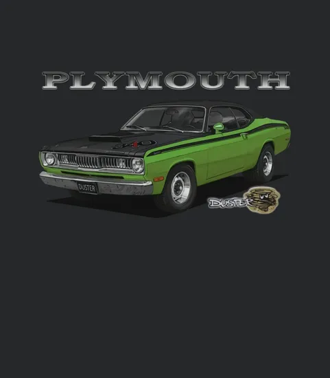 1970s Plymouth Duster Green 340