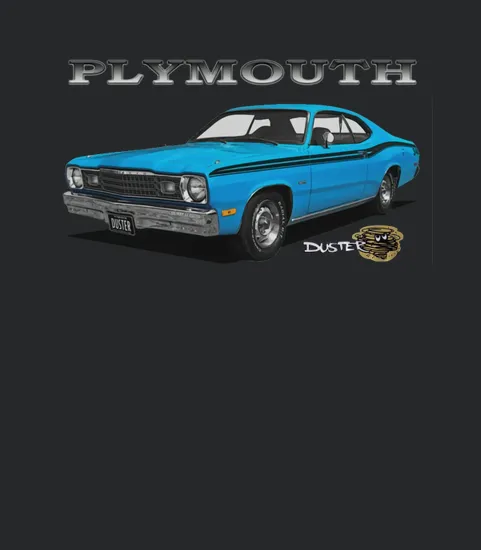 1973 74 Plymouth Duster Blue Black Stripe