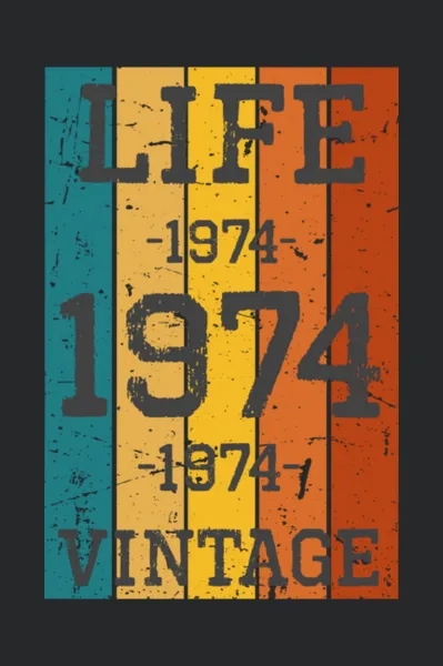 1974 Vintage Classic Design Retro Graduation 74s