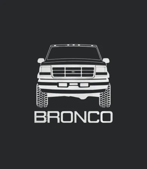 19921996 Ford Bronco Front White Print