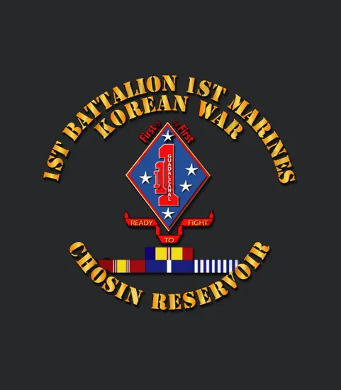 1st Bn 1st Marines Korea Chosin W Svc Ribbons