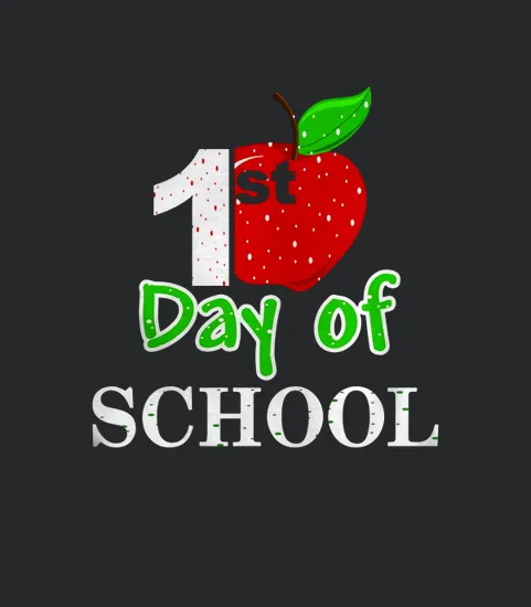 1st Day Of School  Apple