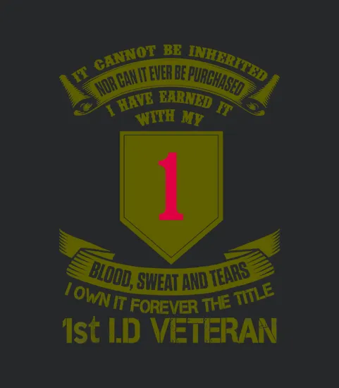 1st Infantry Division Veteran The Big Red One Veteran