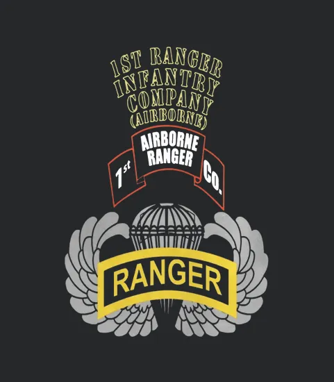 1st Ranger Infantry Co Airborne Badge Tab