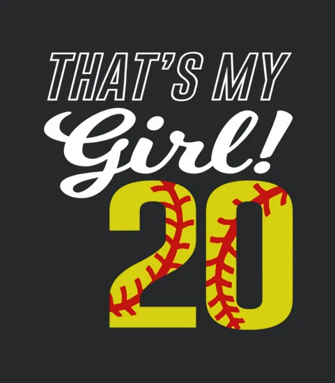 20 Softball Girl Number 20