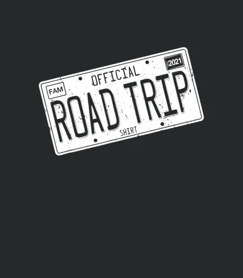 2021 Official Family Road Trip License Plate Design