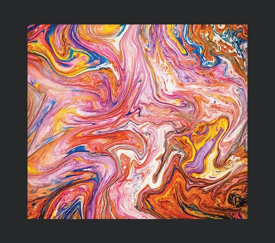 20oz Skinny Tumbler Design Liquid Paint Colorful