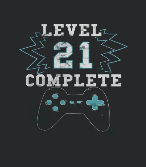 21st Birthday Video Game Humor Tee Funny Gamer Gifts