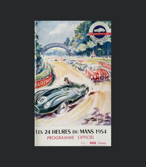 24hs Le Mans 1954 Vintage Poster