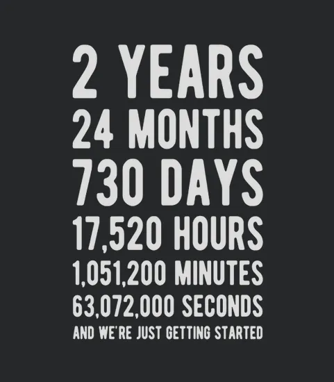 2nd Anniversary Gift T Two Year Marriage Tee