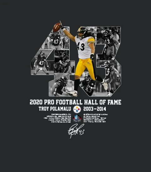 43 Troy Polamalu 2020 Pro Football Hall Of Fame 2003 2014 Signature