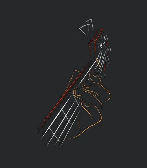 Active Bass Guitar Rock Music T Graphic Guit