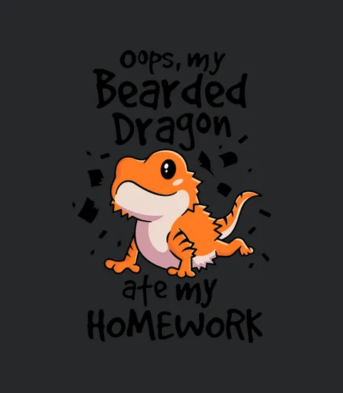 Bearded Dragon Beardie Ate My Homework Lizard