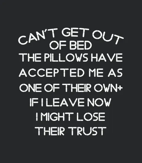 Can T Get Out Of Bed Pillows Have Accepted Me