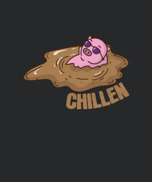 Chillin Pig In Mud