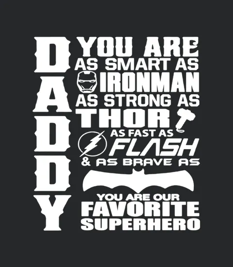 Daddy Superhero Fathers Day Gift For Dad