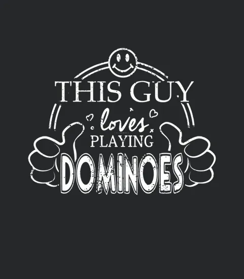 Domino Game Guy Loves Playing Dominoes