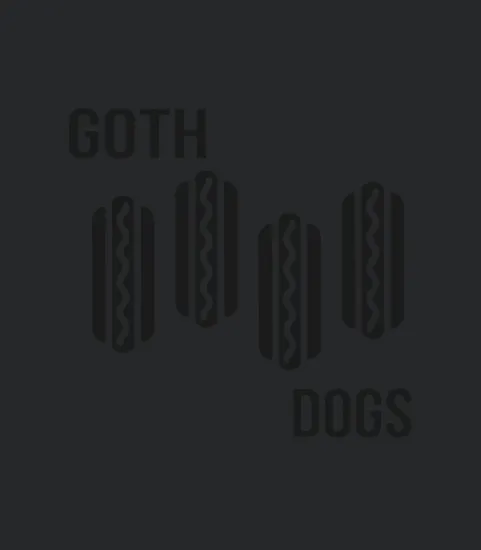 Goth Dogs Funny Hot Dog
