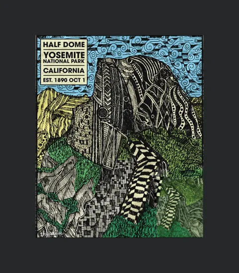 Half Dome Yosemite Watercolor