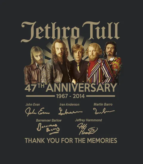 Jethro Tull 47th Anniversary 1967 2014 Signature Thank You For The Memories
