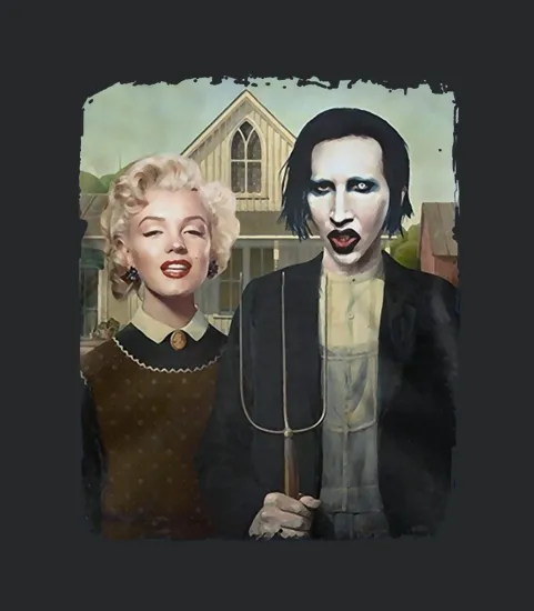Marilyn Monroe Manson American Gothic Funny Glamour Pinup Bella Flowy Tank
