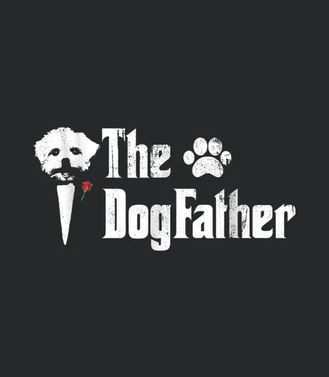 Mens The Dogfather Maltese Dog Dad Fathers Day Gift