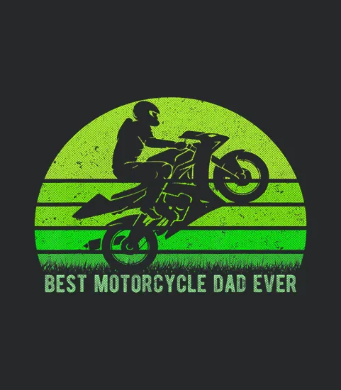 Mens Vintage Retro Best Motorcycle Dirt Bike Dad Ever Fathers Day