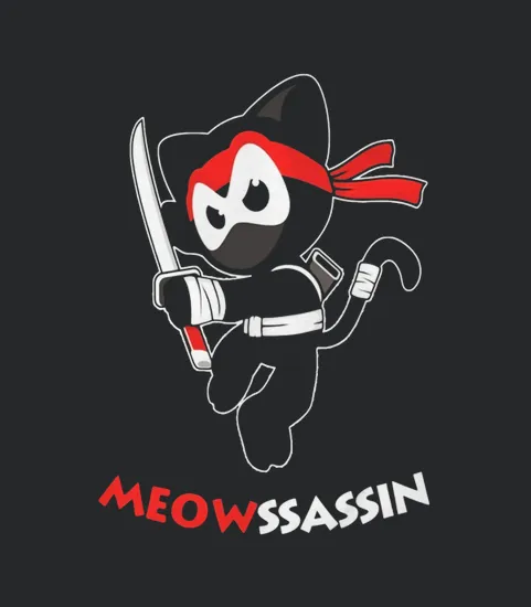 Meow Assassin Ninja Cat Meowssassin Cute Cool Funny