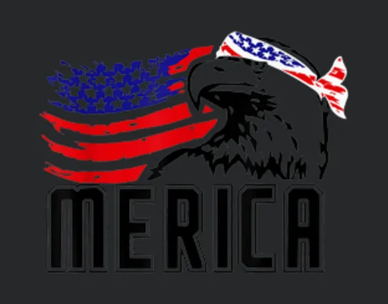 Merica Bald Eagle 4th Of July American Flag