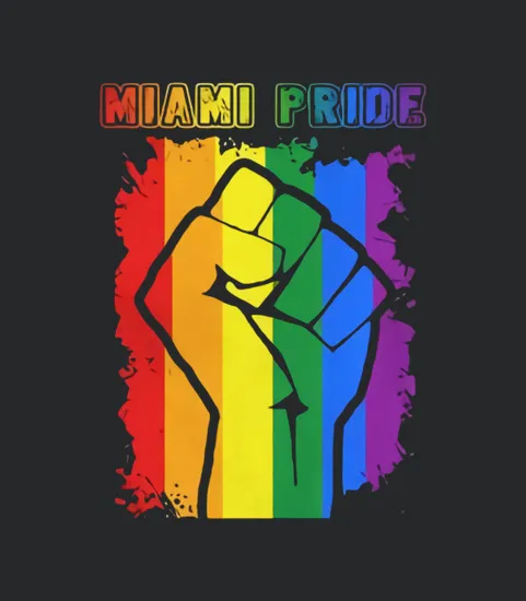 Miami Pride Lgbt Rainbow Flag
