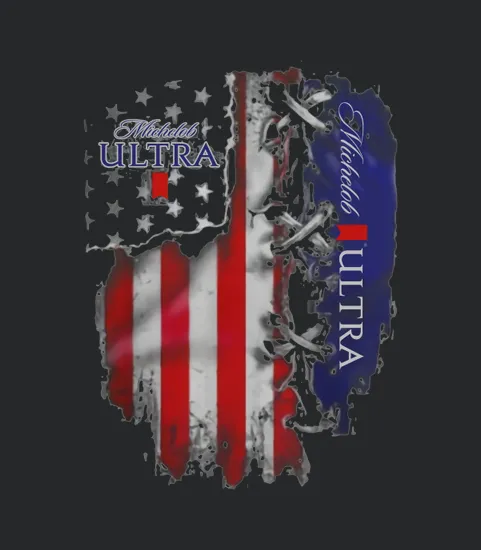 Michelob Ultra Beer Inside American Flag
