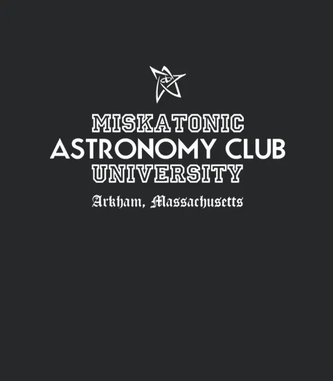 Miskatonic Uni Lovecraft Vector University Parody Funny Cthulhu Miskatonic University Astronomy Club