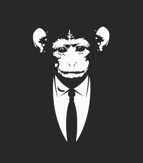 Monkey In A Suit With Banana