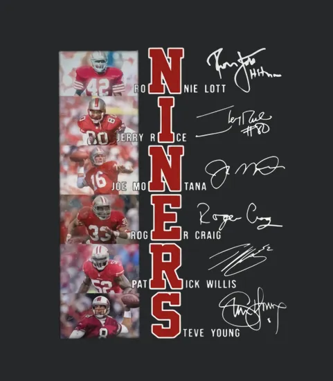 Niners Signatures Ronnie Lott Jerry Rice San Francisco