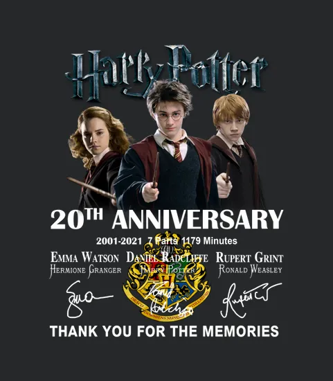 Officical Hary Potter 20th Anniversary 2001 2021 Thank You For The Memories Signatures