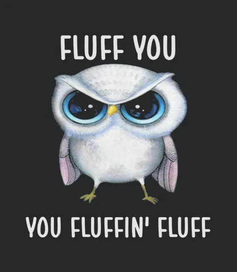 Owl Fluff You Owl For Women Girls Limted Edition