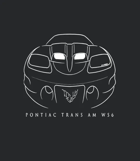 Pontiac Trans Am Ws6 Front Stencil White