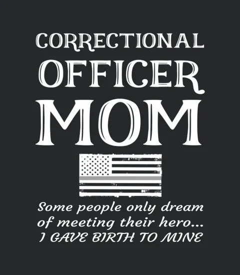 Proud Correctional Officer Mom Penal Mother American Flag