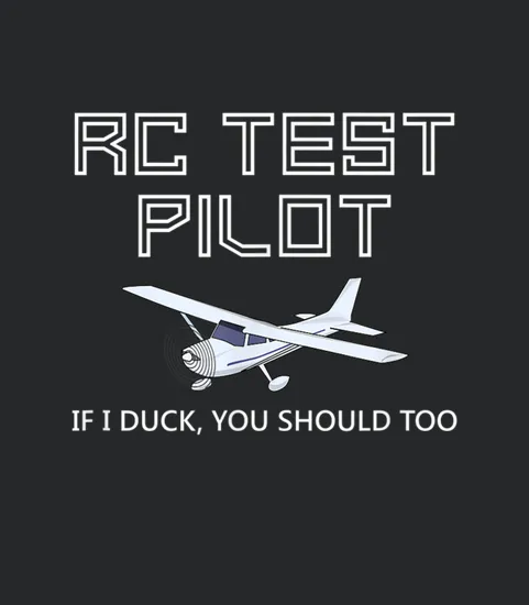 Rc Plane Test Pilot Funny Radio Control Hobby