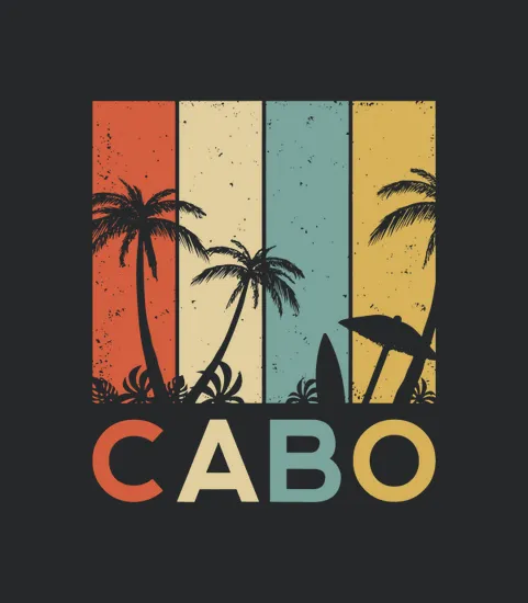 Retro Cabo San Lucas Mexico Tropical Vintage Tote Bag
