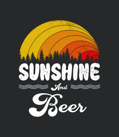 Sunshine And Beer Vintage Summer Gift 2020