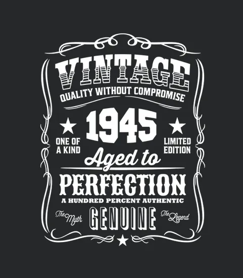Vintage 1945 Aged To Perfection