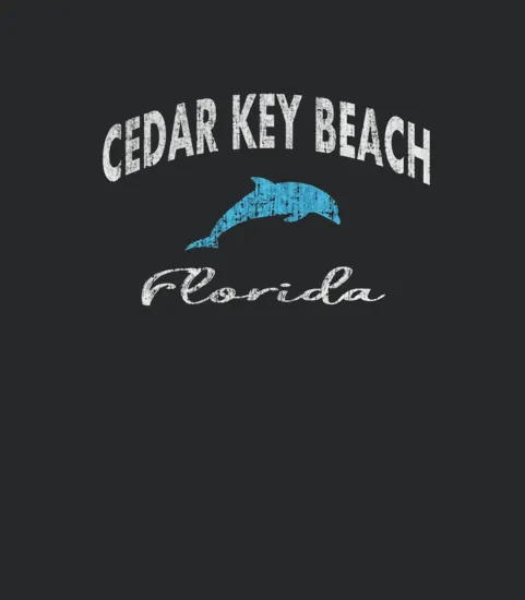Vintage Dolphin Cedar Key Beach Fl Distressed