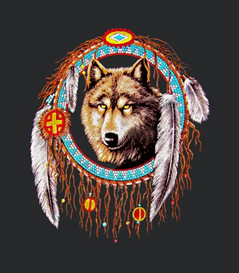 Wolf Dream Catcher Indian Native