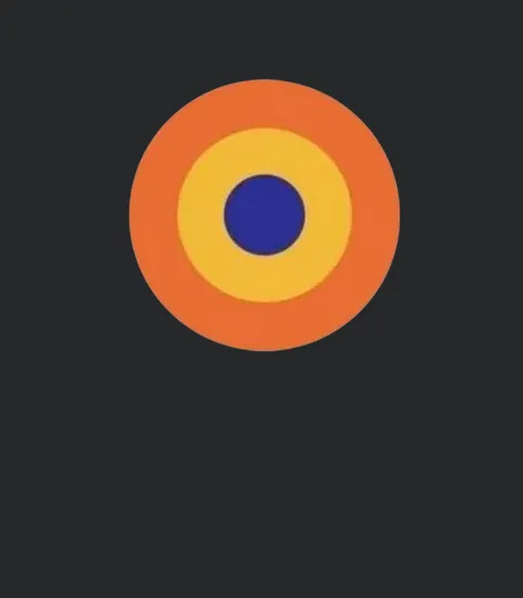 Limited Edition Mod Orange Yellow Blue Target Design