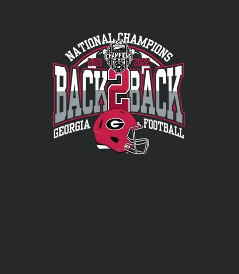 Uga Football Merch College Football Playoff 2022 Womens Georgia Bulldogs Back To Back National Championship Tshirt