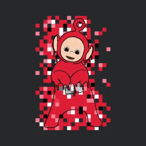 Teletubbies Po In A Cool Pixel And Drip Design