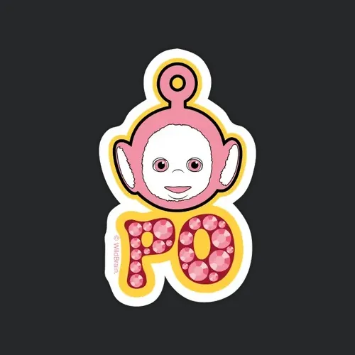 Teletubbies Po In Pretty Glitter Design
